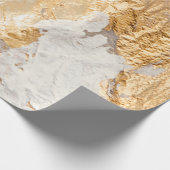 Moderne, weiße und goldfarbene Grundfarbe Tex Geschenkpapier (Ecke)