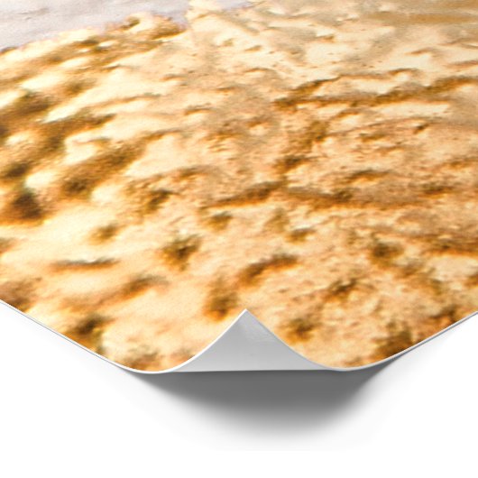 Moderne, weiße und goldfarbene Grundfarbe Tex Poster (Ecke)