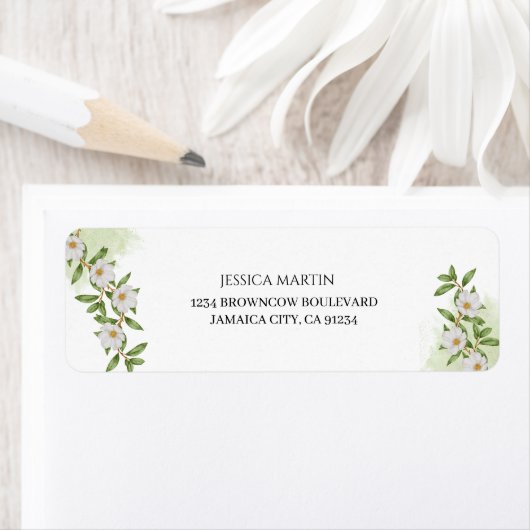 Moderne, weiße und grüne Flora Rückkehr (Insitu)