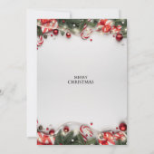 Moderne, weiße und rote minimalistische Party Einl Einladung (Rückseite)