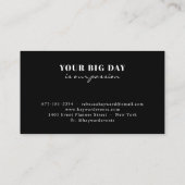 Moderne, weiße und schwarze Aquarellfarben Visitenkarte (Rückseite)