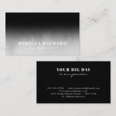 Moderne, weiße und schwarze Aquarellfarben Visitenkarte (Vorne/Hinten)