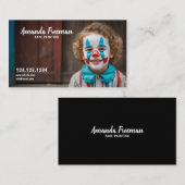 Moderne, weiße und schwarze Clown-Gesichtsfarbe Visitenkarte (Vorne/Hinten)