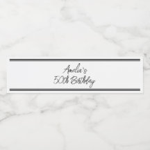 Moderne weiße und schwarze Geburtstagsparty