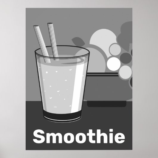 Moderne weiße und schwarze Küche Poster (Vorne)