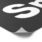 Moderne weiße und schwarze Küche Poster (Ecke)