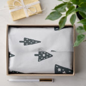 Moderne weiße und schwarze skandinavische Weihnach Seidenpapier (Geschenk)