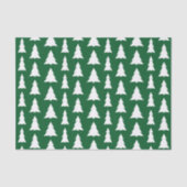 Moderne weiße Weihnachtsbaummuster Seidenpapier (Vorderseite)