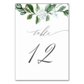 Moderne Weiße Wiese Nr. 12 Hochzeit Tischnummer (Vorderseite)