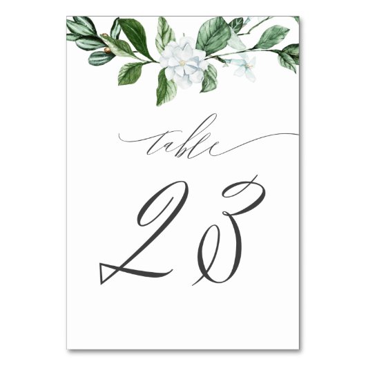 Moderne Weiße Wiese Nr. 23 Hochzeit Tischnummer (Vorderseite)