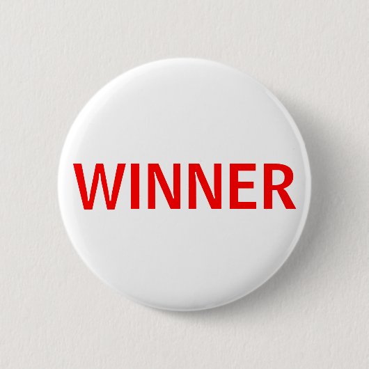 moderne weiße Winner Pin Button (Vorderseite)