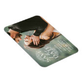 Moderne weiße Wirbel | Benutzerdefiniertes Foto Sa Magnet (Rechte Seite)