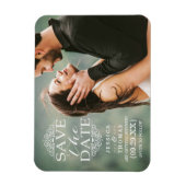 Moderne weiße Wirbel | Benutzerdefiniertes Foto Sa Magnet (Vertikal)