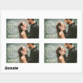 Moderne weiße Wirbel | Benutzerdefiniertes Foto Sa Rechteckiger Aufkleber (Blatt)