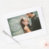 Moderne weiße Wirbel | Benutzerdefiniertes Foto Sa Rechteckiger Aufkleber (Umschlag)