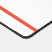 Moderne, weiße zwei schlanke, sportive Orangenstre Schreibtischunterlage (Ecke)