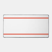 Moderne, weiße zwei schlanke, sportive Orangenstre Schreibtischunterlage (Vorderseite)