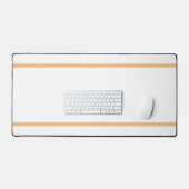 Moderne, weiße, zweigeschliffene, leicht orange St Schreibtischunterlage (Tastatur & Maus)