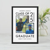 Moderne Weißklasse mit 25 Foto Abschluss Ankündigung (Stehend Vorderseite)