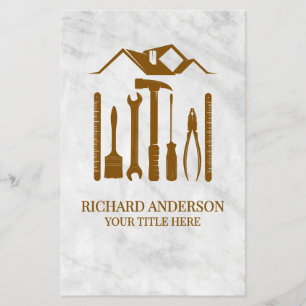 Moderne Weißmarmor-Handwerker-Autoreparatur-Servic Flyer