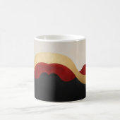 Moderne Welle Gold Rot Schwarz  Kaffeetasse (Mittel)