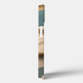 Moderne Welle in beigem Blau Case-Mate iPhone Hülle (Rückseite / Rechts)