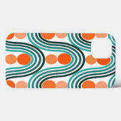 Moderne Wellen und Kreise des Mitteljahrhunderts Case-Mate iPhone Hülle (Rückseite (Horizontal))