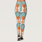 Moderne Wellen und Kreise des Mitteljahrhunderts Leggings (Rückseite)