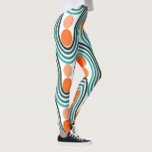 Moderne Wellen und Kreise des Mitteljahrhunderts Leggings (Rechts)