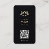 Moderne Wellness-Center Therapist Therapie Gold Lo Visitenkarte (Rückseite)