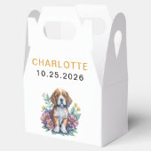 Moderne Welpe Dog Terracotta Kinderdusche Geschenkschachtel (Geöffnet)