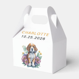 Moderne Welpe Dog Terracotta Kinderdusche Geschenkschachtel