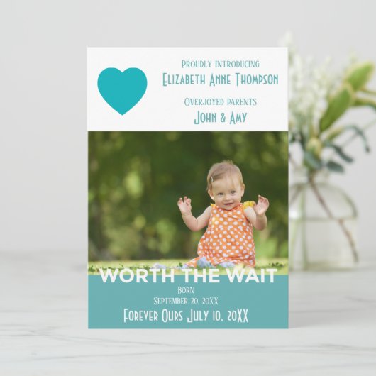 Moderne Welt warten - Ankündigung der Adoption (Stehend Vorderseite)