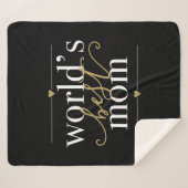 Moderne Welten beste Mama Elegante Schwarz und Gol Sherpadecke (Vorderseite (Horizontal))