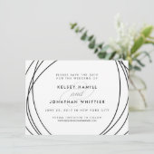 Moderne Welten | Optionales Back-Foto Save the Dat Date (Stehend Vorderseite)