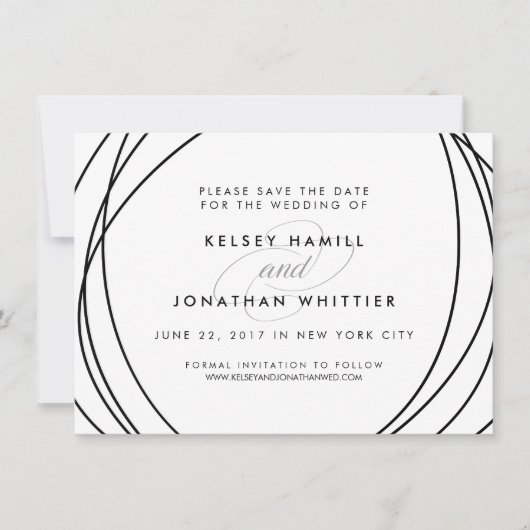 Moderne Welten | Optionales Back-Foto Save the Dat Date (Vorderseite)