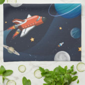 Moderne Weltraumaktivität in der Galaxie Geschirrtuch (Gefaltet)