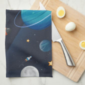 Moderne Weltraumaktivität in der Galaxie Geschirrtuch (Viertel Falte)