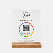 Moderne Werbe-Google-Rezensionen QR-Code Geschäft Acrylschild (Vorderseite)