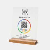 Moderne Werbe-Google-Rezensionen QR-Code Geschäft Acrylschild (Winkel)