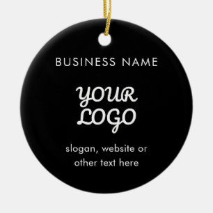 Moderne Werbe-Logo & Text Bearbeitbare Farbe Keramik Ornament