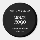 Moderne Werbe-Logo & Text | Bearbeitbare Farbe Magnet (Vorne)