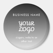 Moderne Werbe-Logo & Text | Bearbeitbare Farbe Magnet (Vorne)