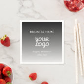 Moderne Werbe-Logo & Text | Bearbeitbare Farbe Serviette (Beispiel)