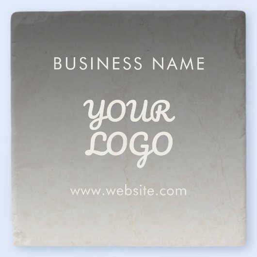Moderne Werbe-Logo & Text | Bearbeitbare Farbe Steinuntersetzer
