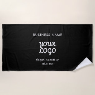 Moderne Werbe-Logo & Text   Bearbeitbare Farbe Strandtuch
