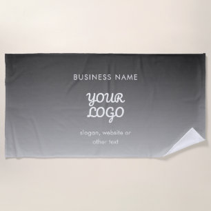 Moderne Werbe-Logo & Text   Bearbeitbare Farbe Strandtuch