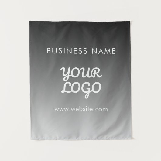 Moderne Werbe-Logo & Text | Bearbeitbare Farbe Wandteppich (Vorderseite)