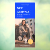 Moderne Werbeaktion Foto Blue Business Ads Fensteraufkleber (Blatt 3)