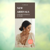 Moderne Werbeaktion Foto Brown Business Ads Fensteraufkleber (Blatt 3)